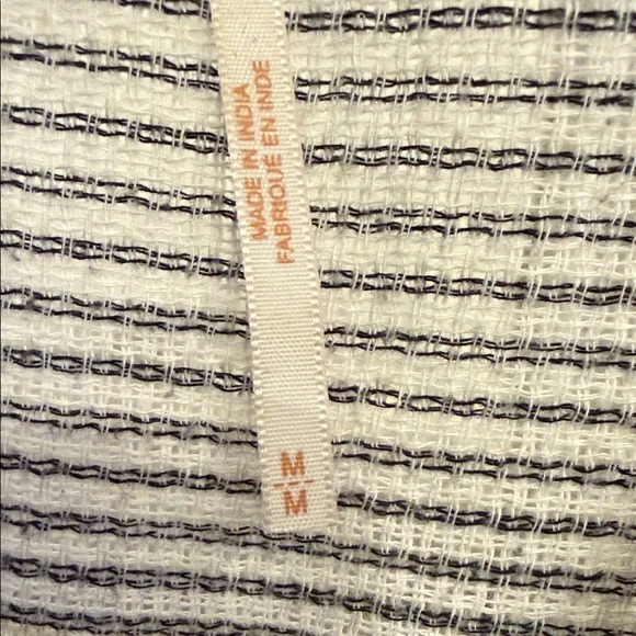 Free People Textured Stripe Cotton Top Relaxed Boho Blouse - Picture 6 of 6